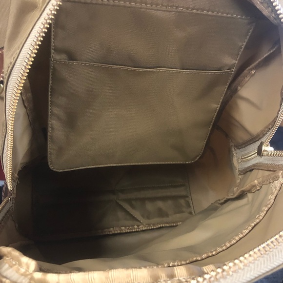 Frye Ivy Backpack Nylon Leather Brass Zippers NWT - Picture 8 of 8